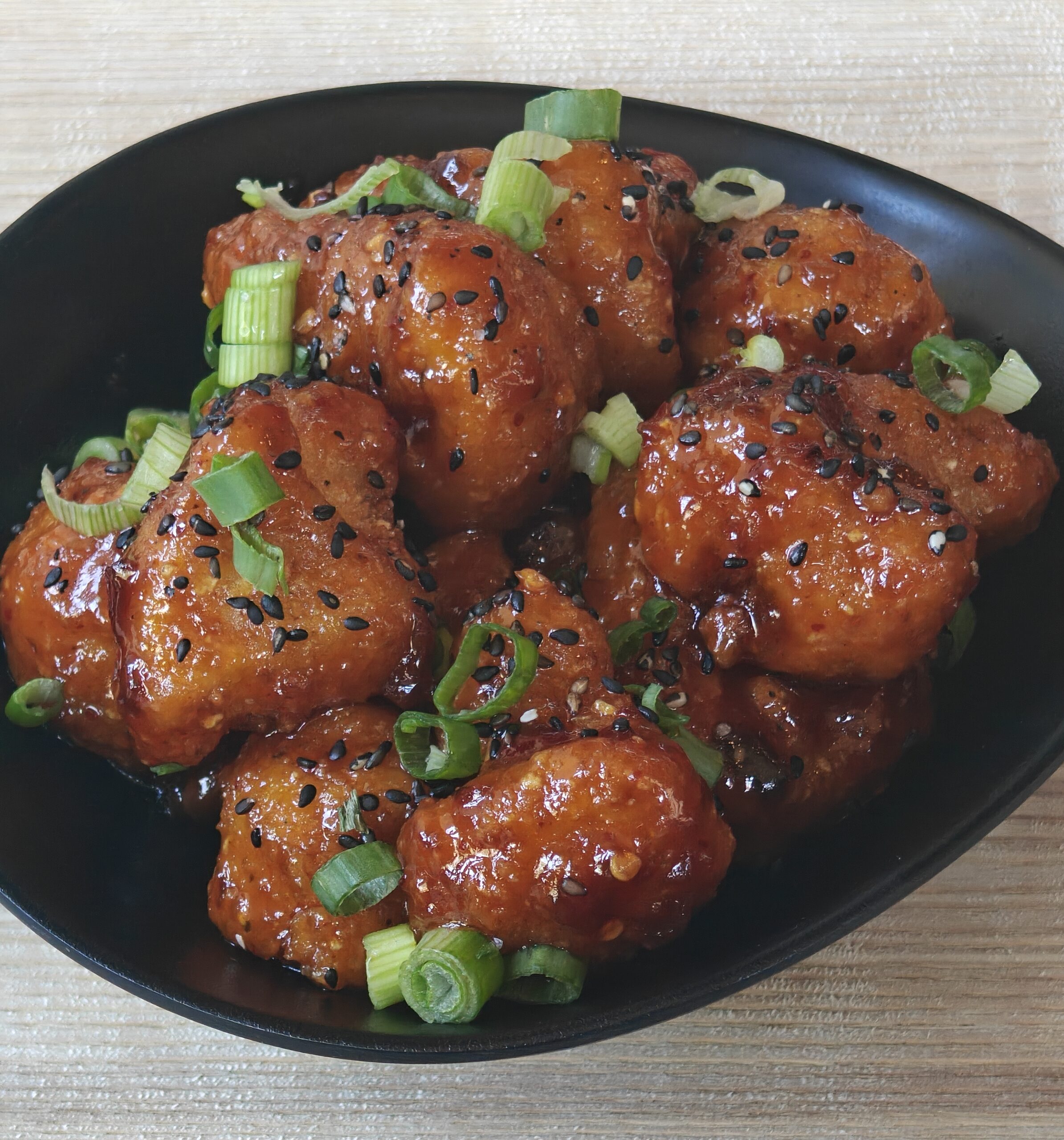 Korean BBQ Bloemkool Bites (VEGAN)
